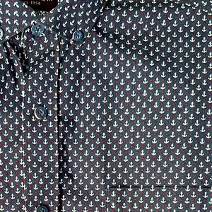 Johnston&Murphy short sleeve button down. Anchor print